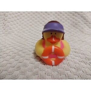 Rubber Duck 2" Yellow Collectible Bath Spa Toy Squirter Preowned